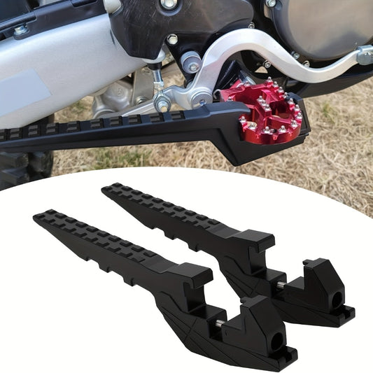 Motorcycle Foot Peg Extensions Adjustable 38-55mm – Universal Metal Footrest Passenger Pegs for Dirt Bike & Off-Road Vehicles, Black, Easy Bolt-On Fit