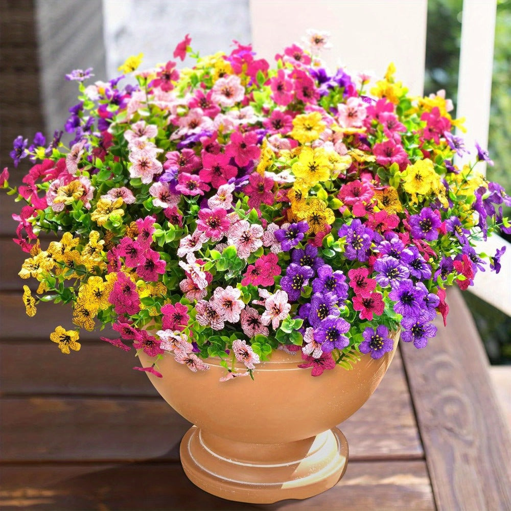 Artificial Flowers Mixed-Color Daisy Bundles in 18, 36 or 54-Pack Options with Flexible Stems