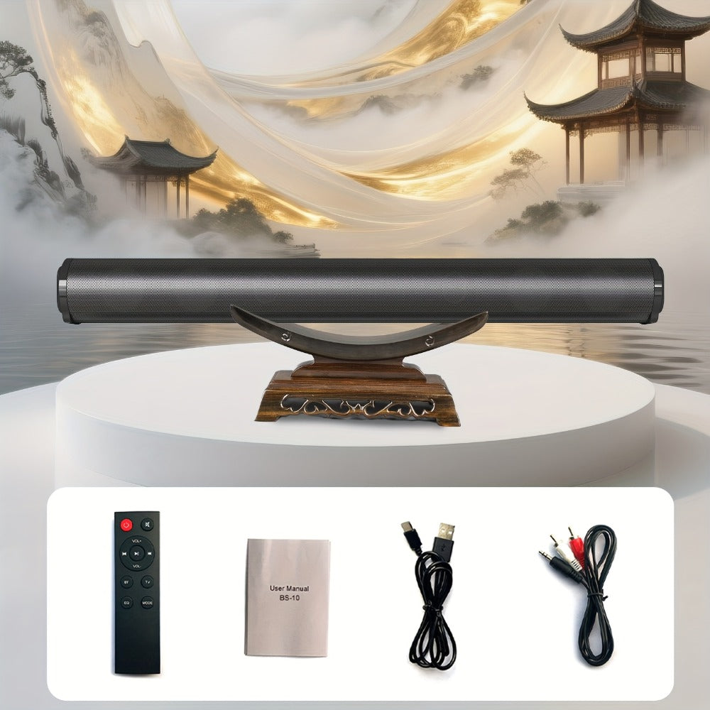 4D Echo Pearl Hi-Fi Soundbar with Subwoofer – Surround Sound Speaker System for TV, Computer & Laptop, Infrared Remote Control, Wired & Wireless, Portable Home Theater Soundbar