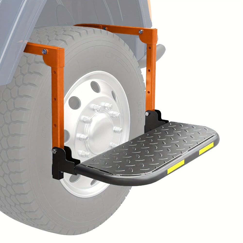 Tire Step Foldable Anti-Slip Thickened – 300 / 500 / 650 lb Capacity Adjustable Height for Truck SUV Trailer Maintenance, Fits Tires Up to 13.5" Wide, Portable