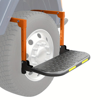 Tire Step Foldable Anti-Slip Thickened – 300 / 500 / 650 lb Capacity Adjustable Height for Truck SUV Trailer Maintenance, Fits Tires Up to 13.5" Wide, Portable