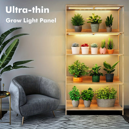 Four-Panel 5V USB Plant Light Kit with 96-LED Boards, Timer Controller and Shelf Mounting Pieces