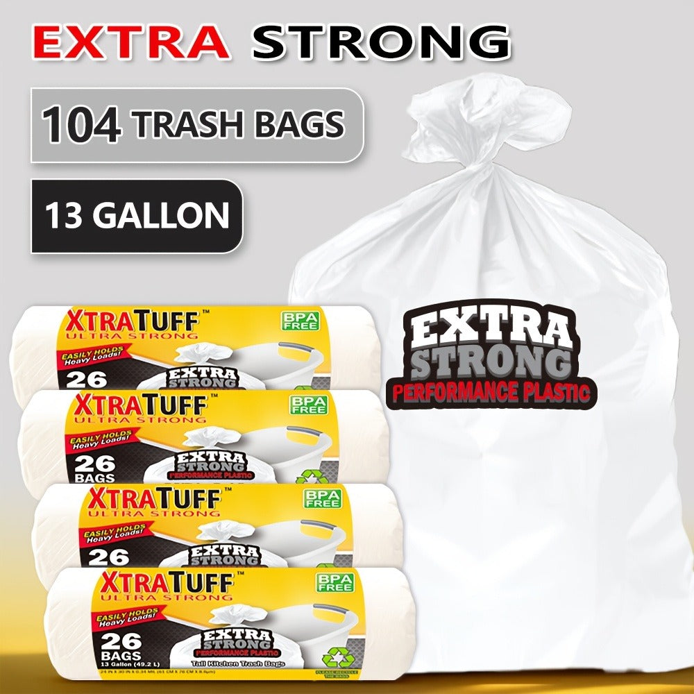 13-Gallon Black or Clear Trash Bags with Standard or Drawstring Styles in 44 to 360-Count Packs
