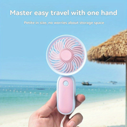 Mini Handheld Fan Bulk 12 Pack | Portable Neck & Wrist Personal Fan, USB Rechargeable, Lightweight Cute Design for Wedding Favors, Festival Party, Travel, Camping & Office Giveaways – Type A & B