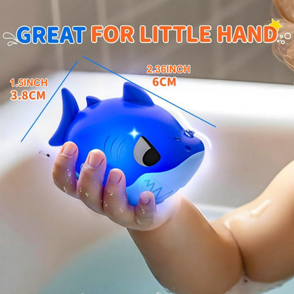 Sea Animal Light Up Bath Toys for Babies & Toddlers – 6/10 Pcs Color-Changing Floating Bathtub Toys, Sensory Water Pool Toys for Boys & Girls, Fun Bath Time Gift Set (Random Colors)