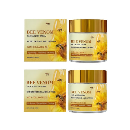 Face Cream Bee Venom and Collagen Two-Bottle Set for Morning and Evening Moisturizing Care