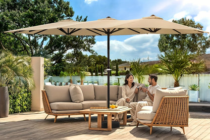 15-Foot Solar LED Patio Umbrella, Outdoor Table Umbrella for Outdoor Shade and Protection detail image - detail view 11