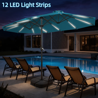 Patio Umbrella shown in the Light Blue Patio Umbrella option