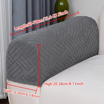 Sofa Cover, Deep Gray Stretch Seat and Chaise Slipcover with Elastic-Band Edge in Six Size Options