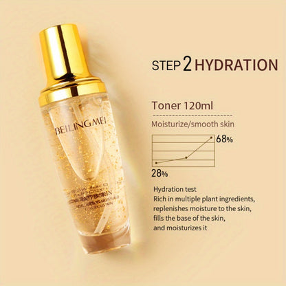 Korean Skincare Set 9pcs for Women Collagen Hyaluronic Acid Niacinamide Hypoallergenic Moisturizing Firming Brightening All Skin Types Gift Set