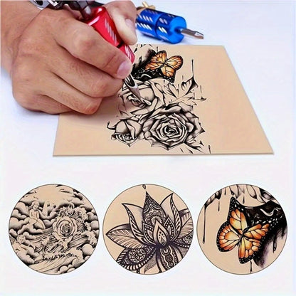 One-Millimetre Tattoo Practice Sheets in Pink or Yellow with Two-, Three- or Four-Piece Options
