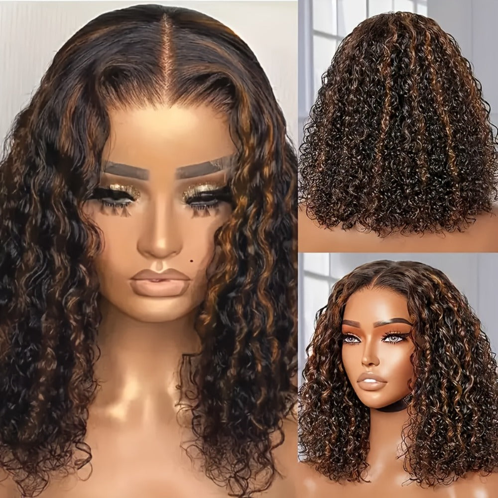 Deep Wave Human Hair Wig with 13x4 HD Lace Front, 180% Density and 14-34 Inch Length Options