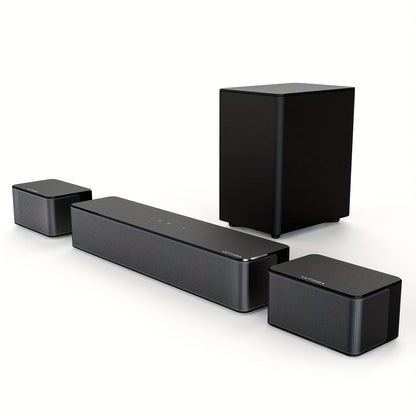 ULTIMEA Poseidon M3T 5.1 Surround Sound Bar with Wireless Subwoofer & Rear Speakers | 350W Home Theater Soundbar, HD eARC, BT 5.3, Adjustable Bass, 3 EQ Modes