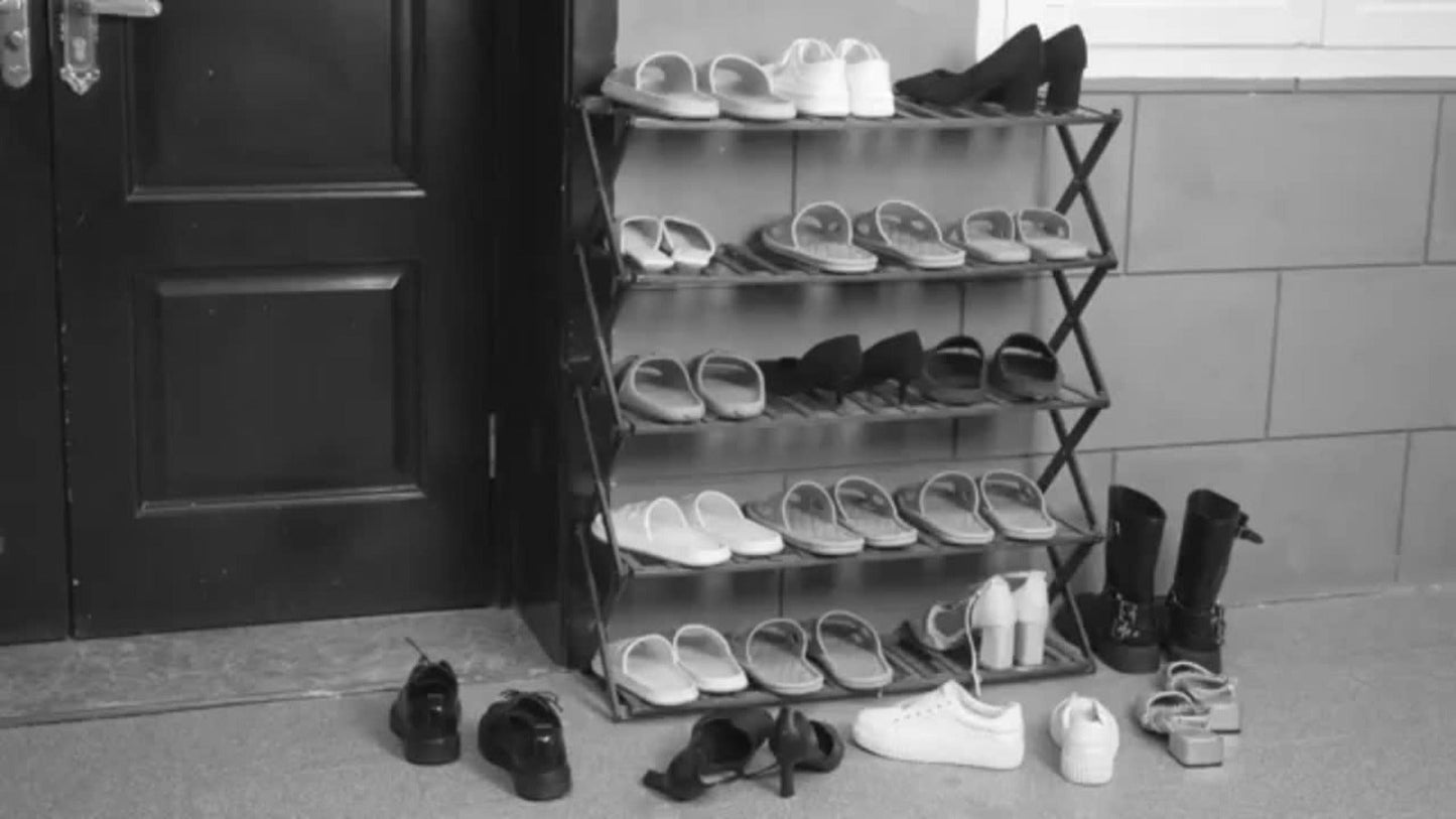 Over the Door Shoe Organizer 40 Pockets with 4 Hooks – Durable Fabric Hanging Shoe Storage for Closet, Entryway & Bedroom – Space-Saving Door Shoe Rack in Gray, White & Black
