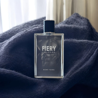 Eau de Parfum Fiery New York for Men in Dark Architectural Bottle with Citrus-Spice Source Profile