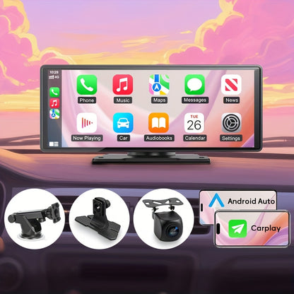 Wireless CarPlay & Android Auto Car Display - 7" & 10.62" HD Touchscreen, GPS Navigation, 1080P Reversing Camera, Dashcam, Mirror Link, FM/AUX/USB, Universal Fit for Cars RV Truck Van