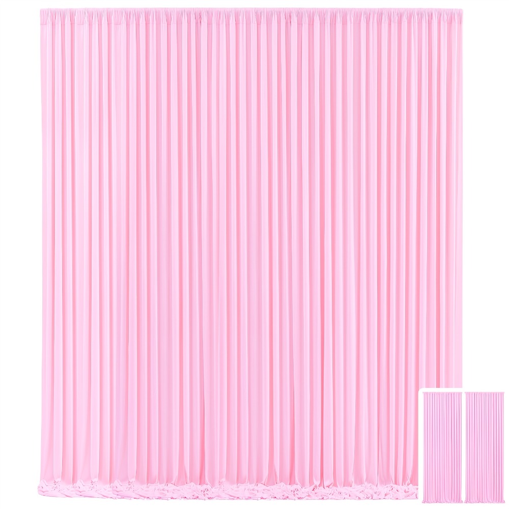 Two-Panel Photography Backdrop Curtain Set in 16 Colors with 59 x 85-Inch Panels and Pole Pockets