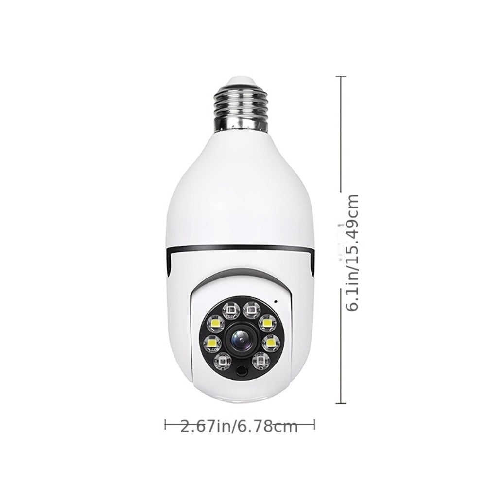 Light Bulb Security Camera 4MP 360° Panoramic 2-Pack, Dual-Band 5GHz/2.4GHz WiFi, Night Vision, Two-Way Audio, App Control – Indoor Home Garage Nanny Pet Cam