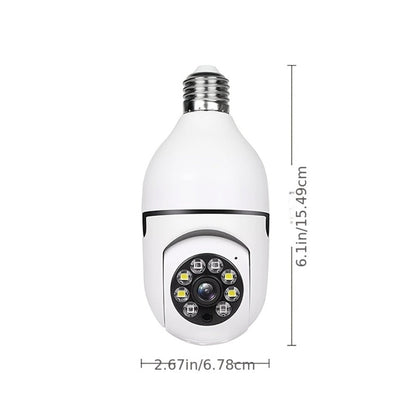 Light Bulb Security Camera 4MP 360° Panoramic 2-Pack, Dual-Band 5GHz/2.4GHz WiFi, Night Vision, Two-Way Audio, App Control – Indoor Home Garage Nanny Pet Cam