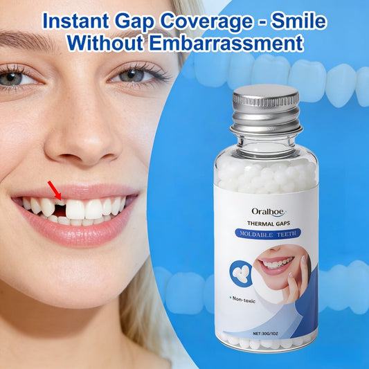 Temporary False Tooth Kit DIY Cosmetic Dental Repair Moldable Thermoplastic Realistic Fit for Missing Broken Chipped Teeth Secure for Eating Daily Wear Men Women Elderly 30g