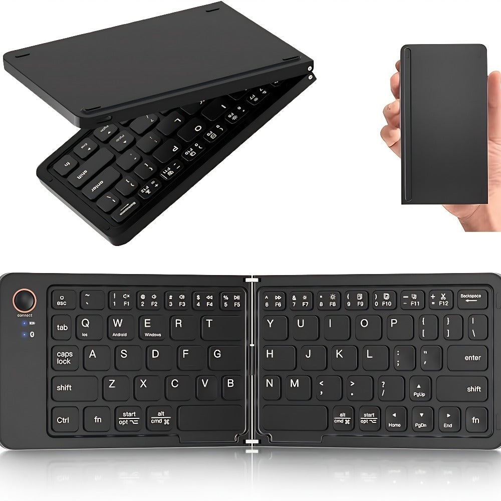 7.3mm Ultra-Slim Magnetic Wireless Keyboard Rechargeable Foldable Compact Bluetooth Keyboard for an Everyday Personal Care Routine