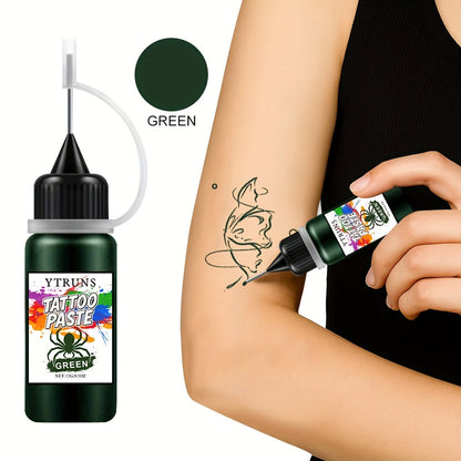 Liquid Body Paint Temporary Tattoo Ink — 7 Vibrant Colors, Fast-Drying Waterproof Formula, Plant-Based Squalane, Skin-Safe for Festivals, Parties, Halloween, Cosplay & Body Art