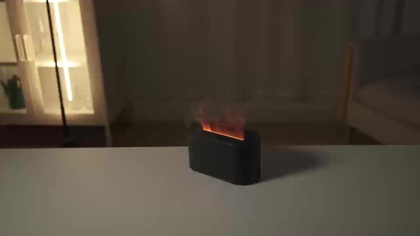 Humidifier Mini Flame-Effect USB Diffuser with Three Mist Levels and One, Two or Three-Piece Sets