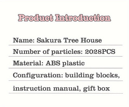 Sakura Cherry Blossom Tree House Building Blocks 1020-2028pcs – DIY Mini Brick Assembly Collectible Display Model, Relaxing Creative Gift for Adults Teens Girls Boys, Birthday Christmas Home Decor