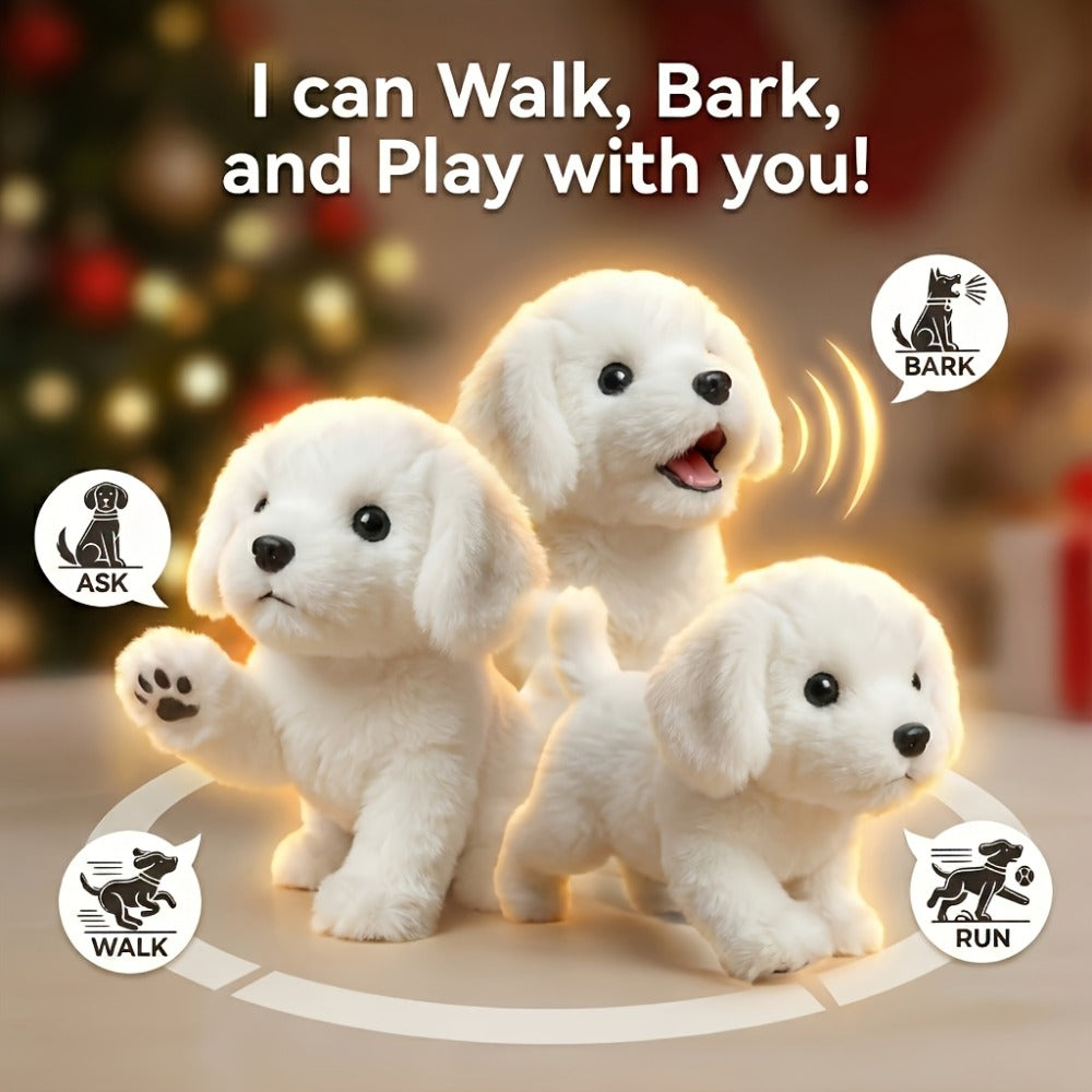 Robot Puppy Toy for Kids That Walks & Barks – Interactive Touch Response Electronic Dog | Special Edition Bow Tie | Safe Non-Toxic | Birthday Christmas Gift for Boys & Girls Ages 3+
