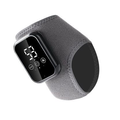 Wearable Heated Foot and Ankle Wrap with Touch Display, Five Heat Levels and One- or Two-Piece Gray Sets