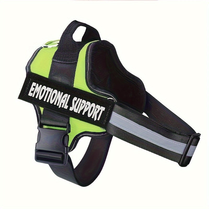 Emotional-Support Patch Dog Harness with Top Handle in Eleven Colors and XS-to-XXL Sizes Pictured