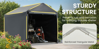 Outdoor Storage Shed Carport Canopy Portable Shelter PE Tarpaulin