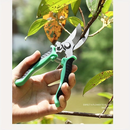 Pruning Shears 6-Piece Set, Stainless Steel Garden Scissors Anti-Slip Handle, Fruit Picking Lawn Bonsai Branch Cutting Tool Gift