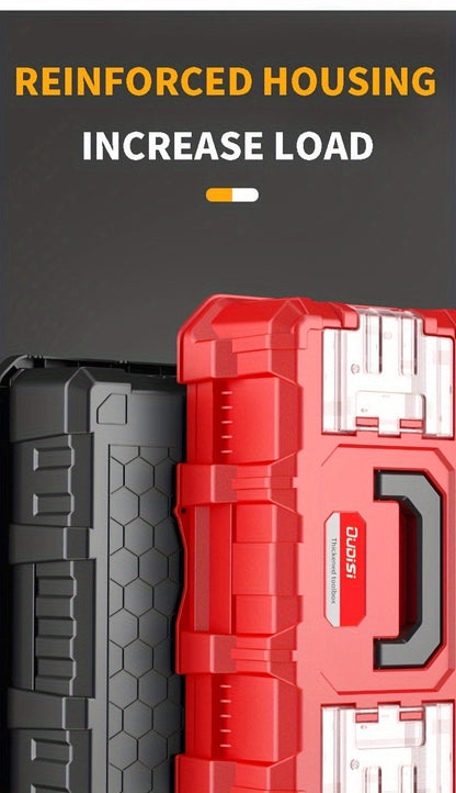 Portable Toolbox Organizer with Tray & Dividers – 17/21 Inch reinforced 3-Layer Folding Tool Storage Box for Home, Garage & Workshop