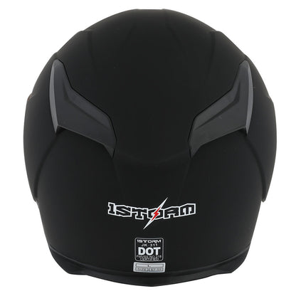 Motorcycle Helmet Full-Face Shell with Tinted and Spare Clear Shields, Quick-Release Buckle, Nine Styles and S-XL Sizes