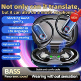 Black ENC Noise Reduction 5.4 Chip, Ultra-Long Battery Life, Digital Display with AI Translation