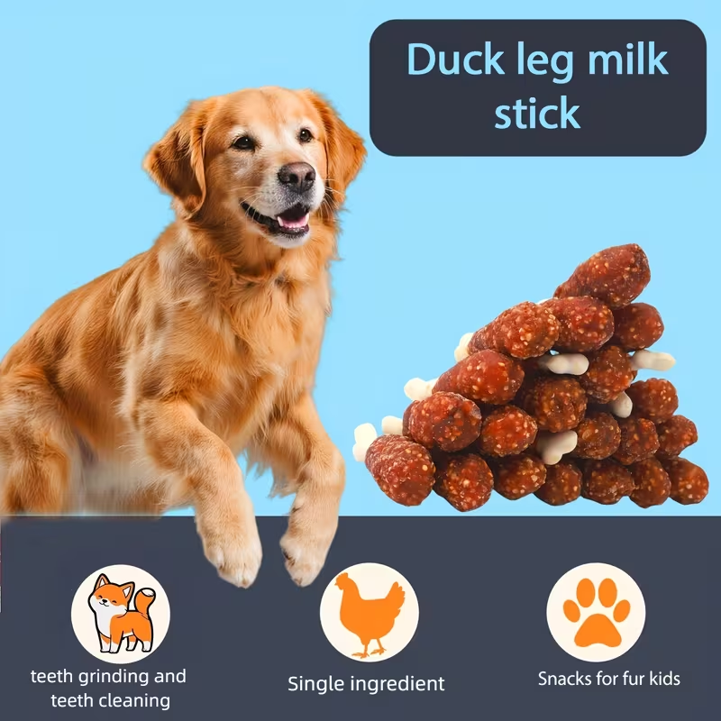 Dog Treats Chicken and Duck Jerky Variety Assortment with Five Retained Combination Choices