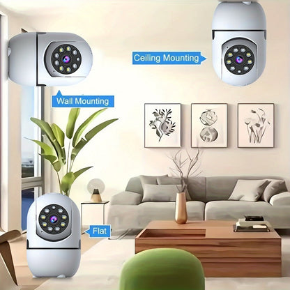 Pan Tilt Indoor Security Camera 355° with Dual Band 2.4G/5GHz WiFi, Color & B&W Night Vision, 2-Way Audio, Baby Pet Monitor, Motion Detection, Alexa Compatible, Cloud & SD Storage – 1/2/3/4 Pack