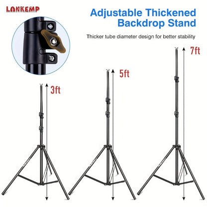Telescoping Photography Backdrop Stand with LM-2020 and LM-2630c Size Options for 79 x 79 or 118 x 102-Inch Frames