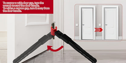 Six-in-One Door Hinge Gap Adjustment Wrench Set with Steel Bender Handle and Six Size Heads