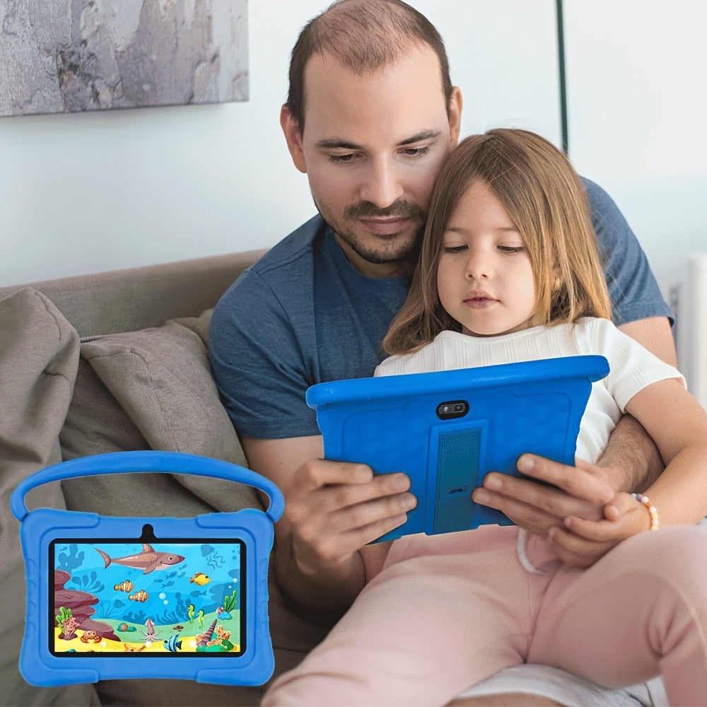 Kids Tablet 7 Inch Android 14 with Parental Control – Eye Protection Screen, GMS Certified, 2GB RAM, 32GB ROM, Silicone Case, Educational Apps, 2.4G WiFi, Perfect Birthday & Holiday Gift for Children