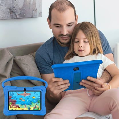 Kids Tablet 7 Inch Android 14 with Parental Control – Eye Protection Screen, GMS Certified, 2GB RAM, 32GB ROM, Silicone Case, Educational Apps, 2.4G WiFi, Perfect Birthday & Holiday Gift for Children