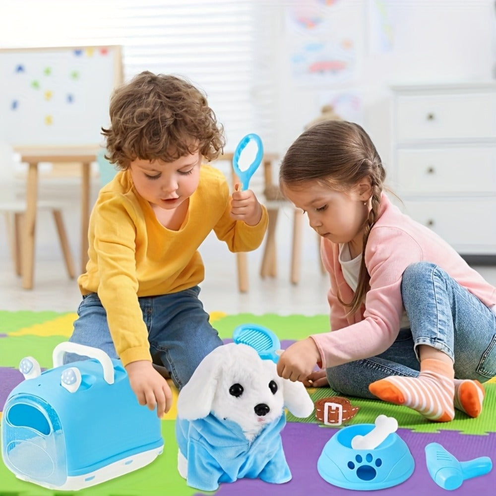 Robot Puppy Toy for Kids That Walks & Barks – Interactive Touch Response Electronic Dog | Special Edition Bow Tie | Safe Non-Toxic | Birthday Christmas Gift for Boys & Girls Ages 3+
