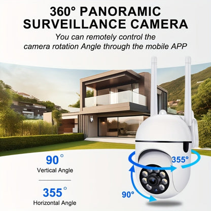 Security Camera 1080P Four-Pack with Dual-Band WiFi, 360 PTZ, Color Night Vision, Two-Way Audio and IP54