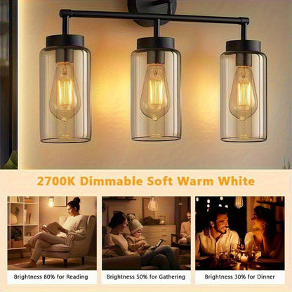ST58 Vintage Edison LED Filament Bulbs, 8 W with Dimmable E26 Base and 2700 K Warm White, 12 or 24 Packs