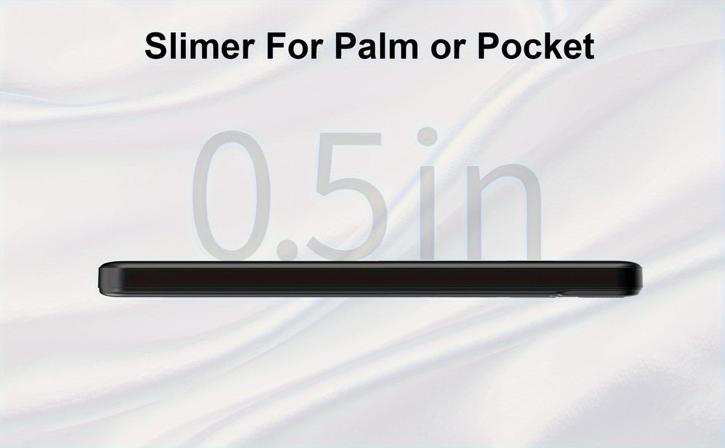 Power Bank 10000mAh Slim with 22.5W PD, 20W USB-C Input/Output and Dual USB-A Ports in Black or White