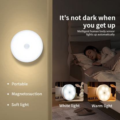 Night Light Motion and Light Sensor 6-Pack with USB Rechargeable Power in Warm White or White LED Options