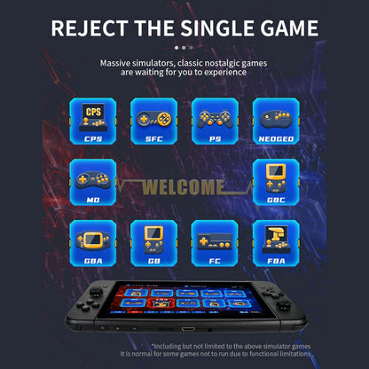 Handheld Game Console Powkiddy X70 with 7-Inch IPS HD, 1024x600 resolution, 32GB or 128GB Options, 3500mAh Battery, Mini HDMI