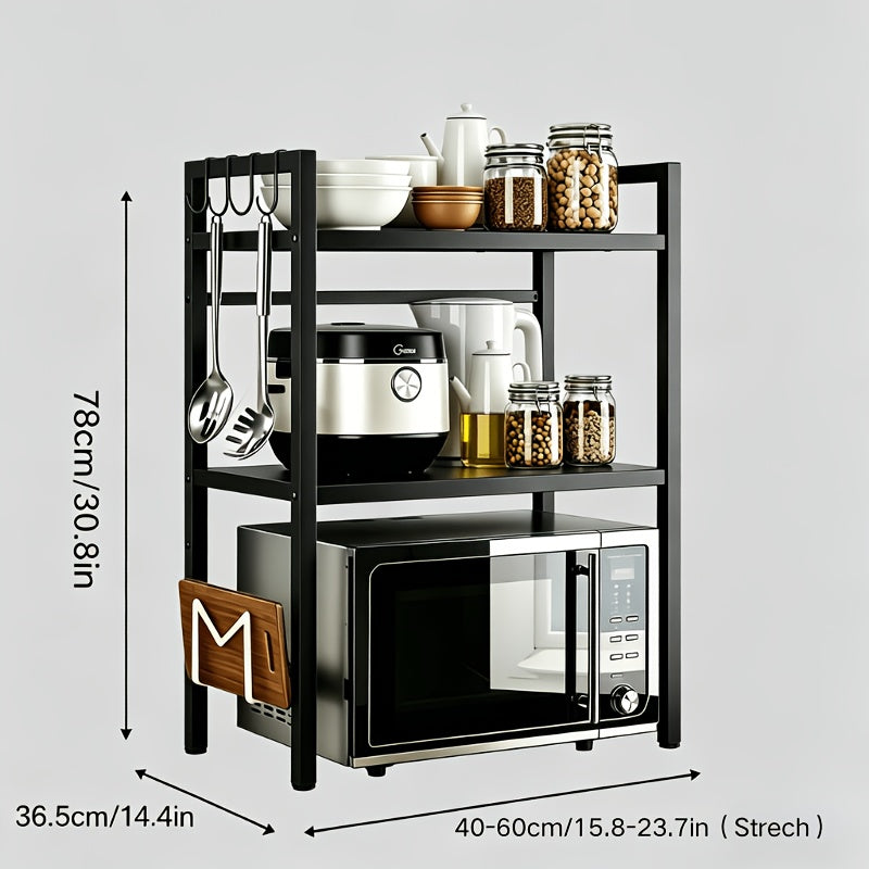 Kitchen Shelf shown in the Black Double Layer option