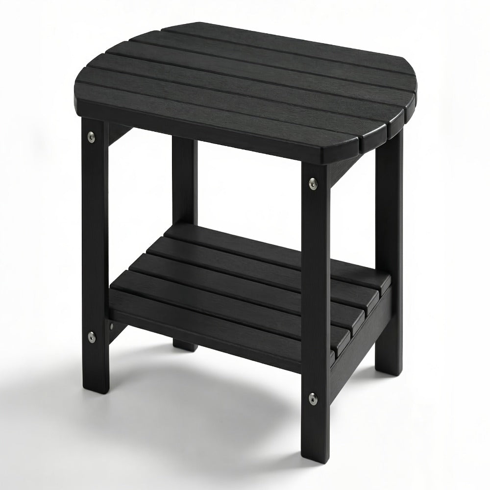 16.5-Inch HDPE Outdoor Side Table, Outdoor Accent Table for Patio detail image - detail view 3